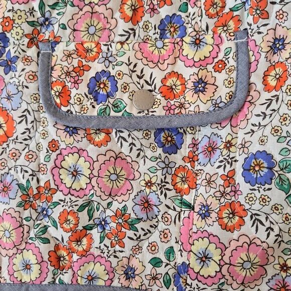 TALBOTS Womens Enchanting Blooms Quilted Collarless Jacket Size 14 - Picture 8 of 13